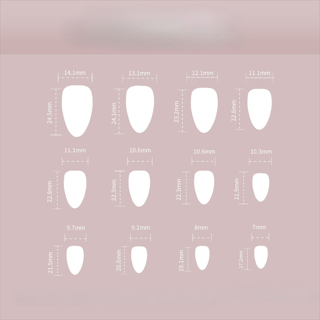Short Ombre white Almond nails