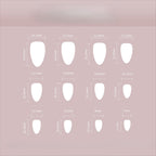 Short Ombre white Almond nails