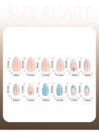 Short Almond blue vacation nails