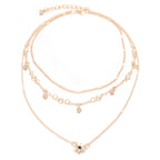 Fashion New Women's Multi-Layer Star Pendant Necklace Handmade Jewelry Set