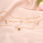 Fashion New Women's Multi-Layer Star Pendant Necklace Handmade Jewelry Set