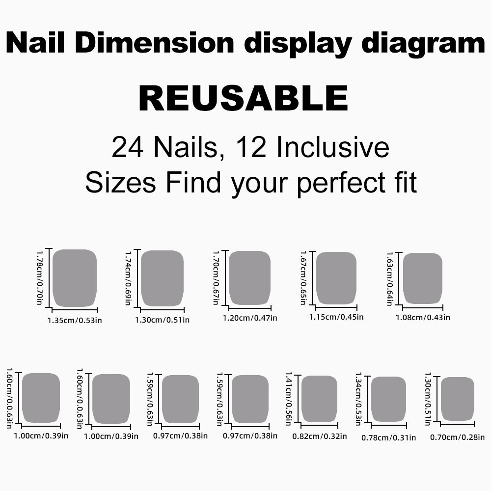 Solid-color short handcrafted press on nails Brown
