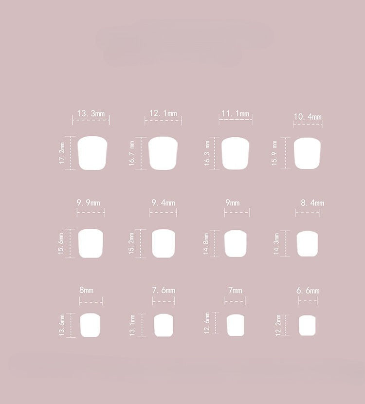 24pcs Pink Short Squoval shape Nails