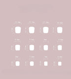 24pcs Pink Short Squoval shape Nails