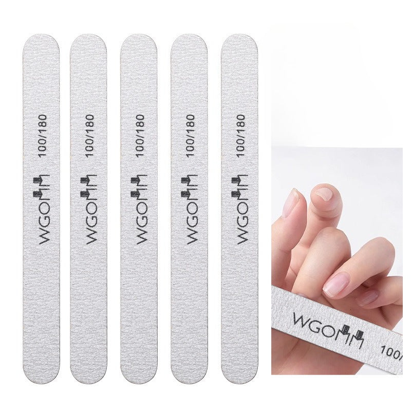 Double-sided nail filing sponge strip for shaping
