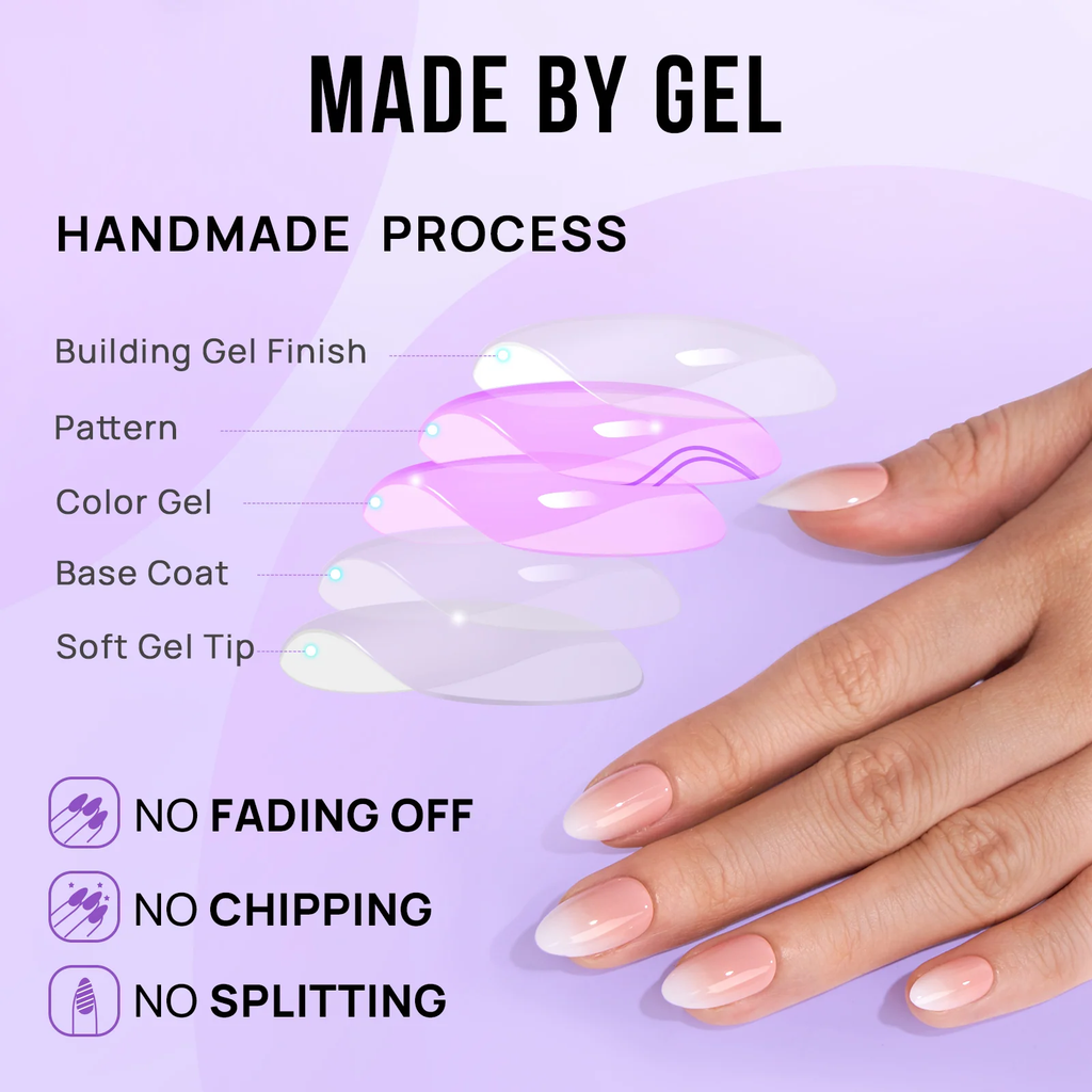 Vanilla Cream Almond Nails Soft Gel Press On