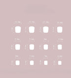 24pcs Pink Polka dot Short Squoval Nails
