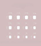 24pcs Short Square French manicure with Pink Nails
