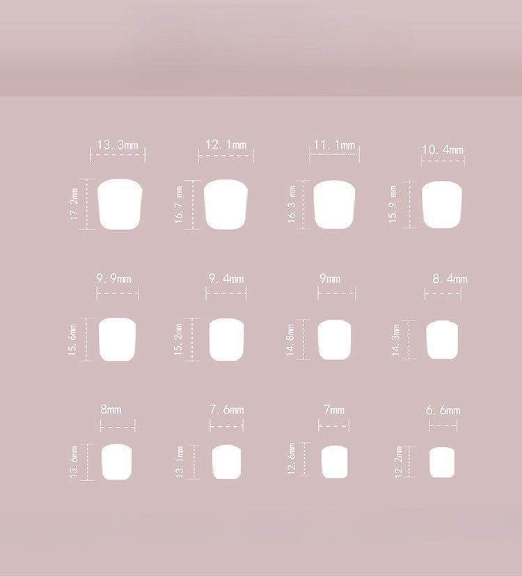 24pcs Ombre Short Pink Press on nails
