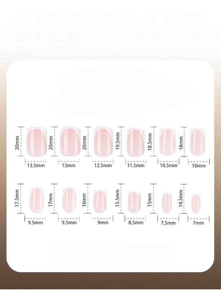 White French-style Square nails