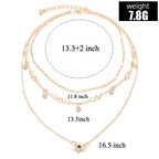 Fashion New Women's Multi-Layer Star Pendant Necklace Handmade Jewelry Set