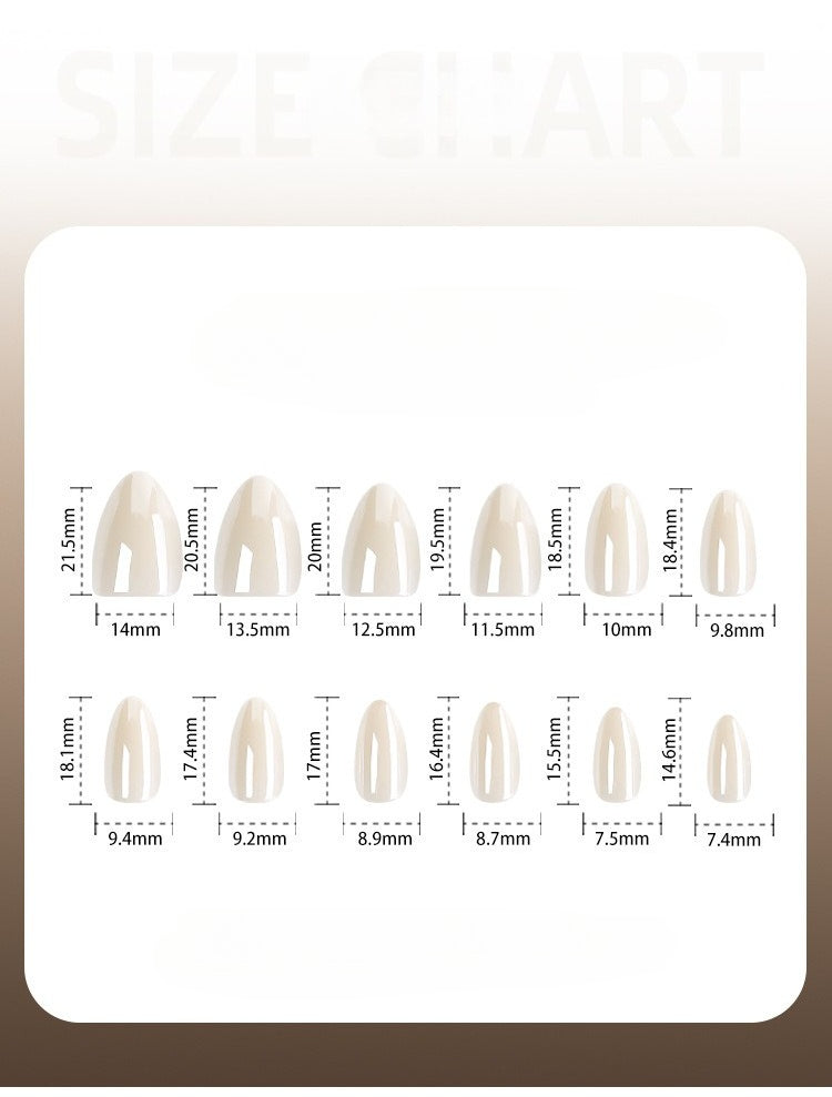 Light Short Almond nail