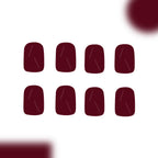 24pcs Short Glossy Deep burgundy nails
