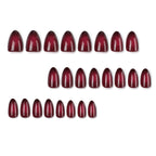 Red Ombre Almond Long Press On Nails