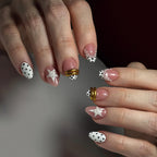 Metallic French manicure