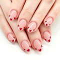 Heart-shaped French nails