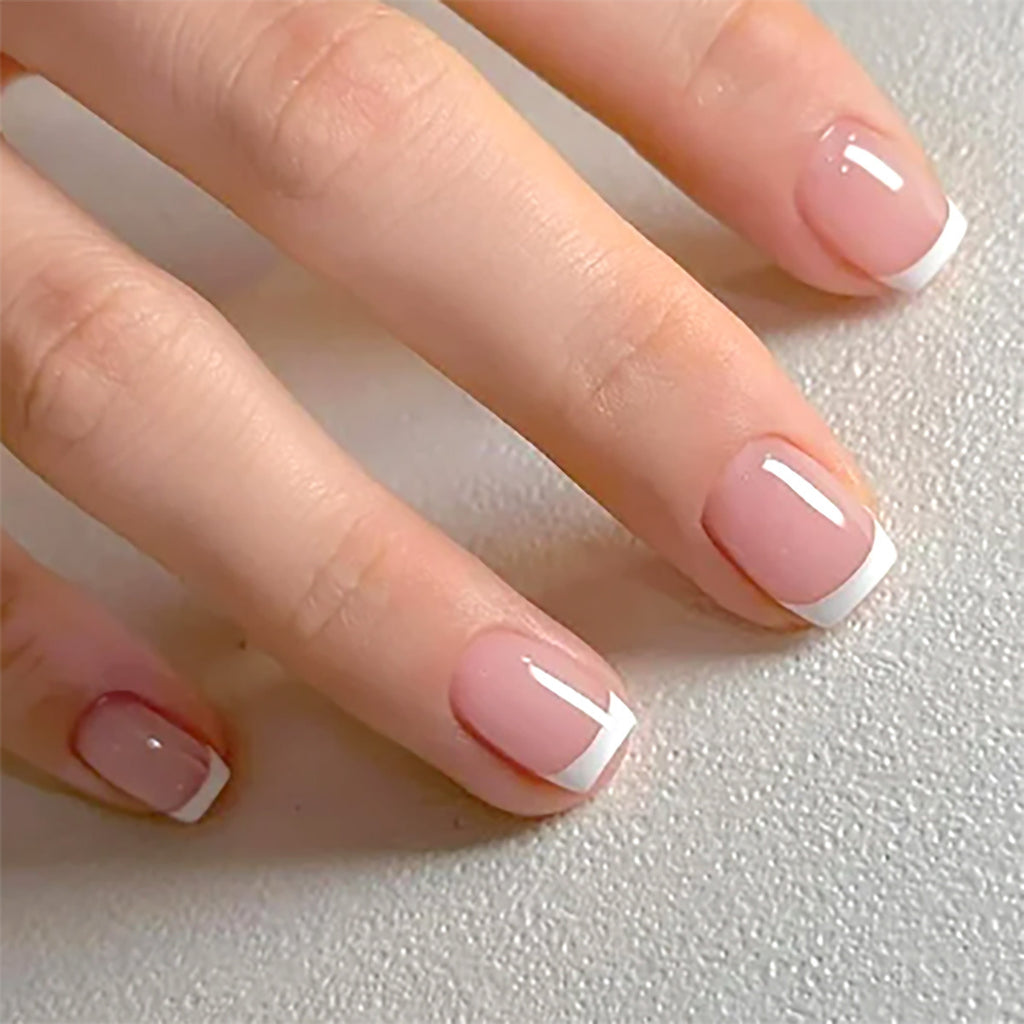 24pcs French style short&simple Design nails