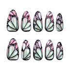 Pearlescent powder gradient nails