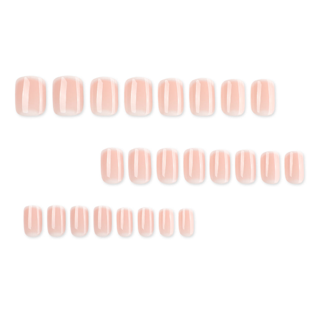 Gradient peach nails