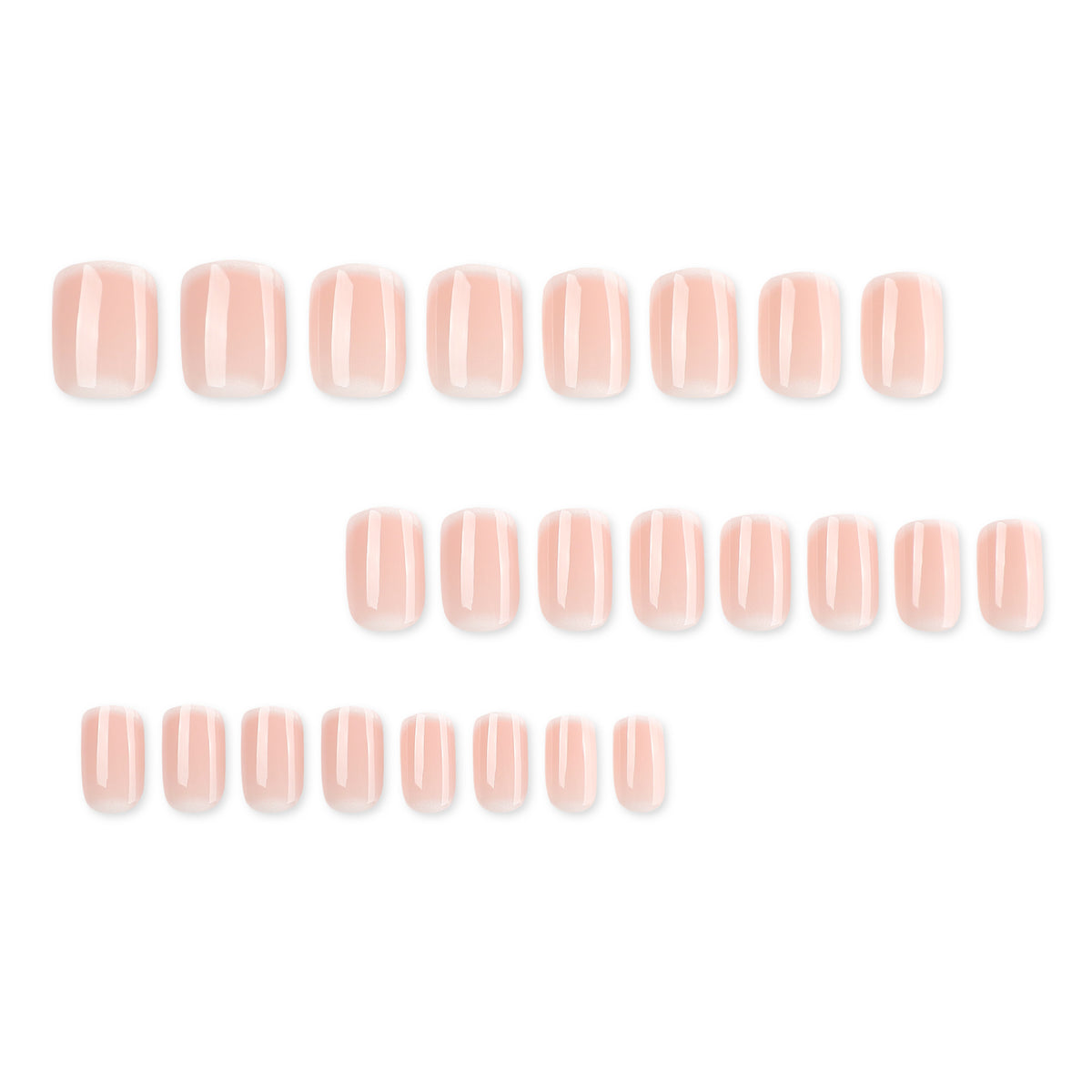 Gradient peach nails