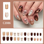Checkered marble nails