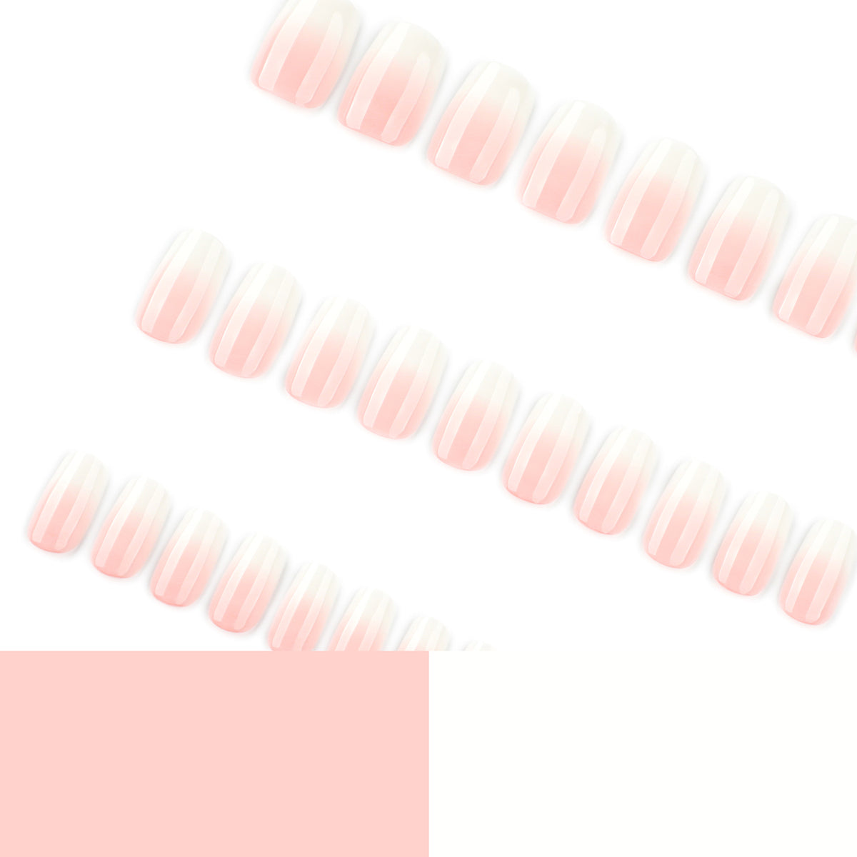 Gradient peach aurora nails