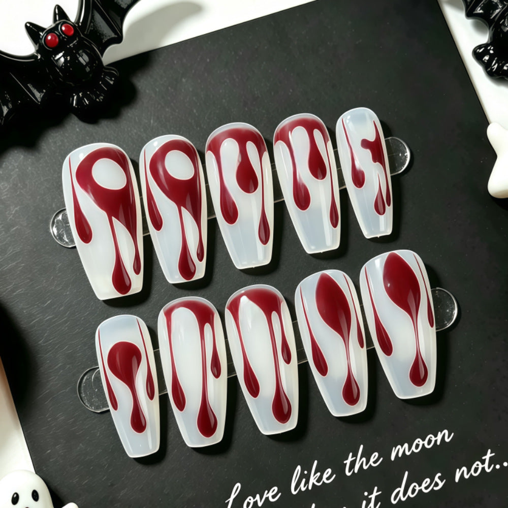 Halloween red Nails