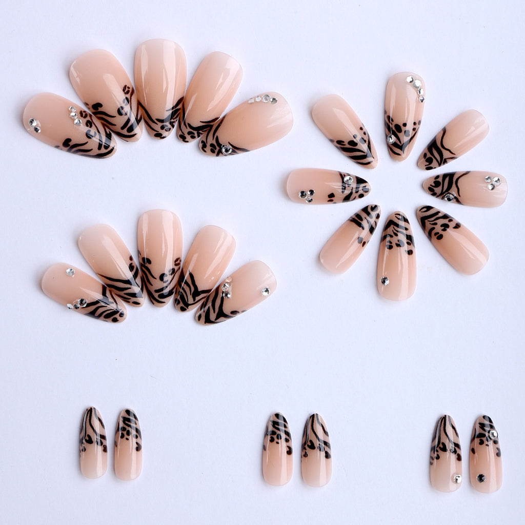 Aurora leopard print nails
