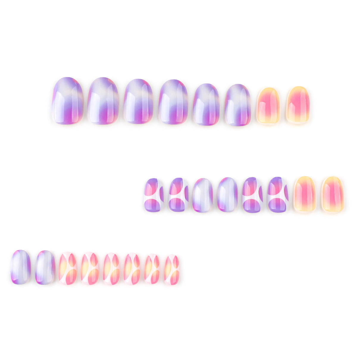Dye rainbow nails