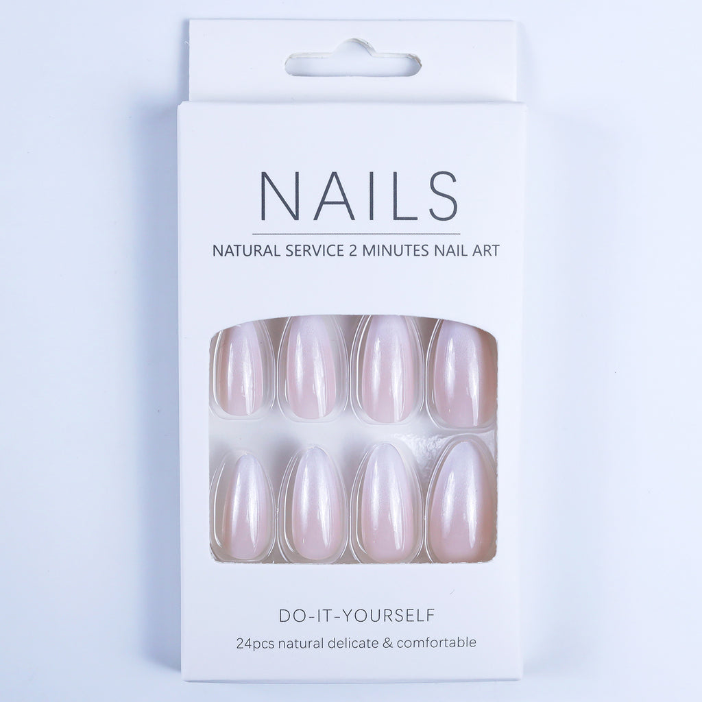 Simple almond-shaped nails