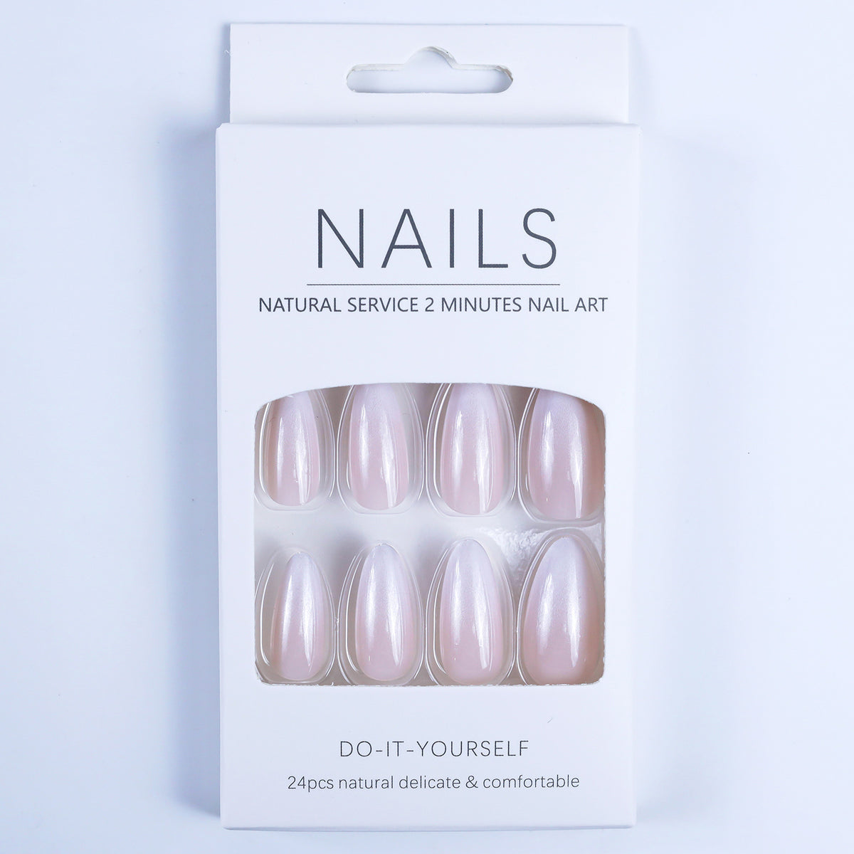Simple almond-shaped nails