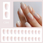 24pcs Medium Ombre nude color nails