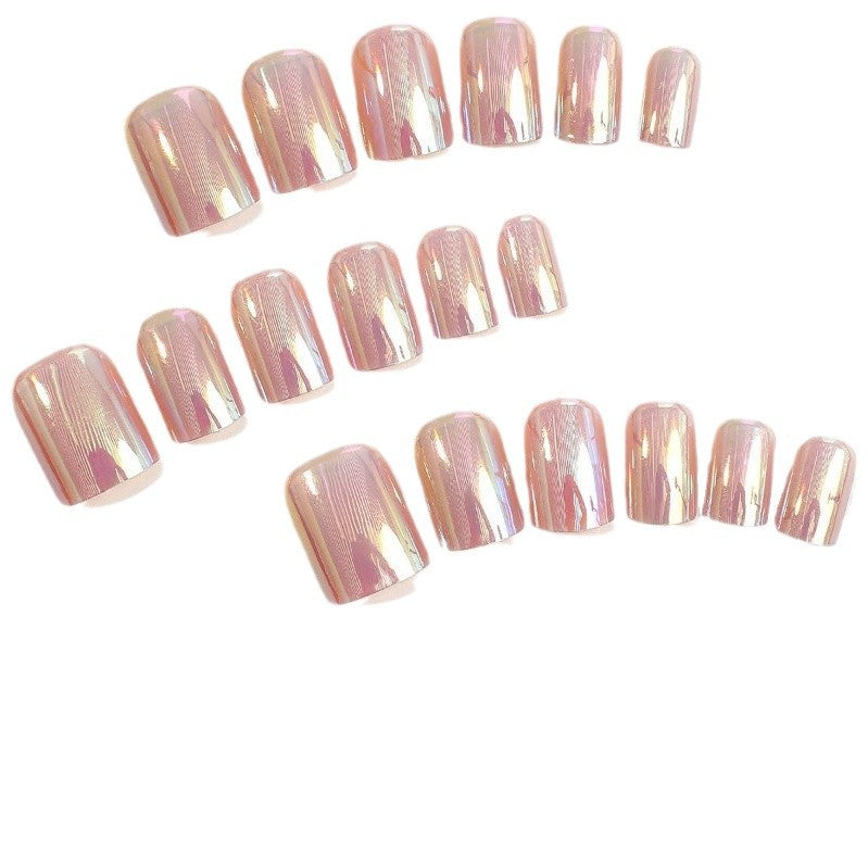 24pcs Short skin color fashion style Nails