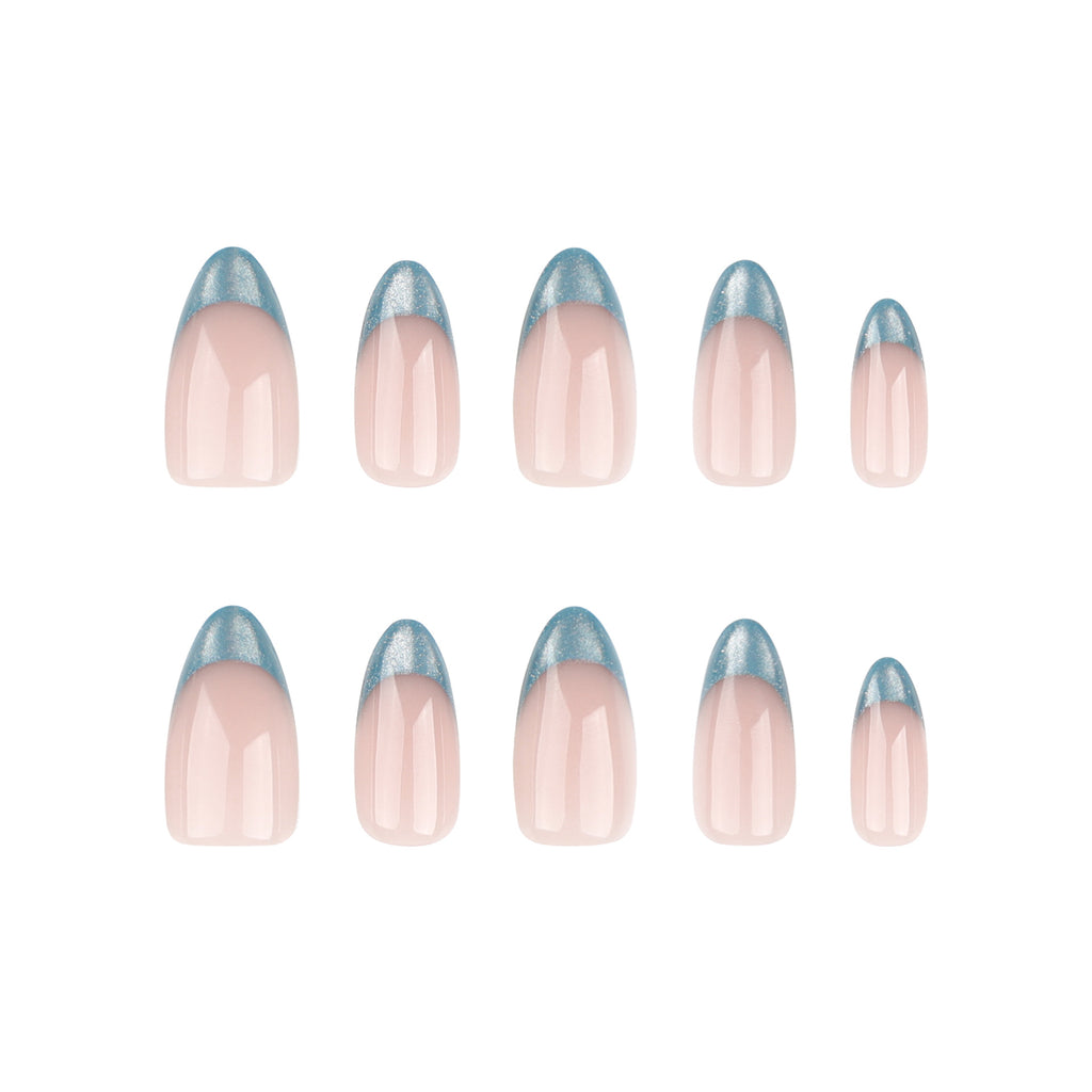 Green cat's eye nails