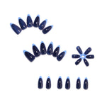 Deep-sea blue cat eye nails