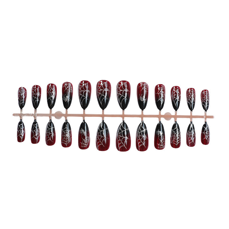 Gradually dark red spider nails