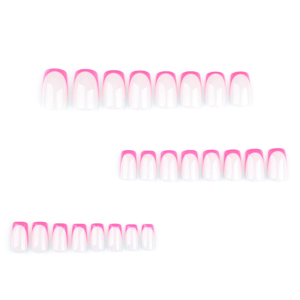 Raspberry French nails