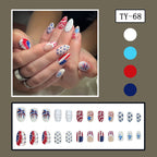 American Flag Polka Dot Independence Day Nails