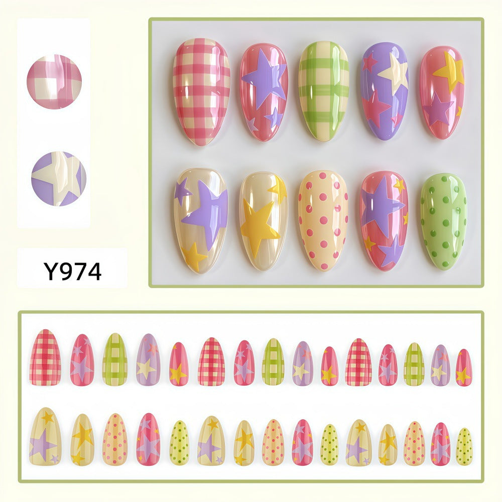 Dopamine Star Acrylic Nails