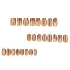 Orange-yellow cat's eye nails