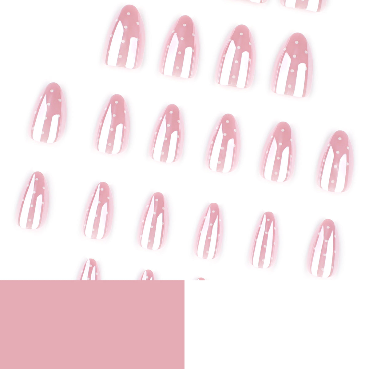 Pink polka dot nails