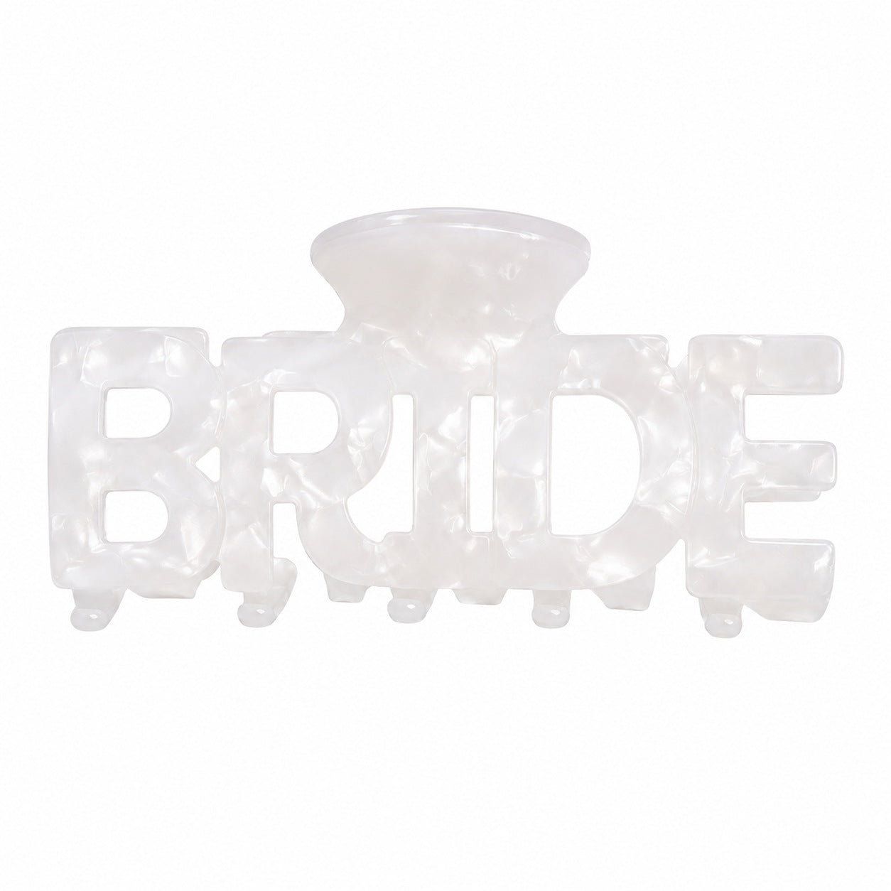 BRIDE Letter Hair Clip White Shell Acrylic Large Hair Pin for Wedding and Party