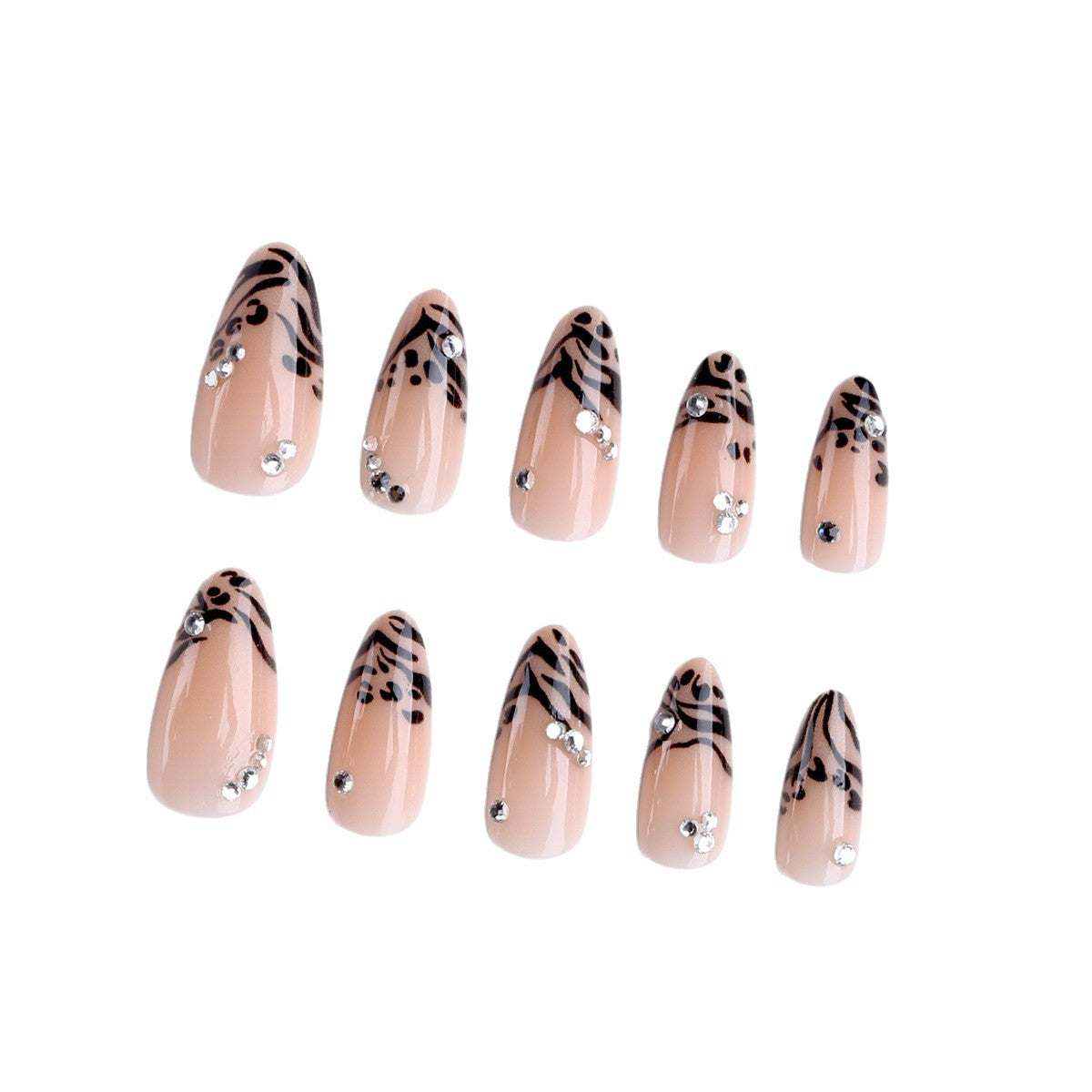 Aurora leopard print nails