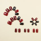 Red and Black Devil Eye nails