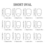 24pcs Short Oval Pale Pink French Dotted stripes Nails