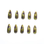 Olive green nails