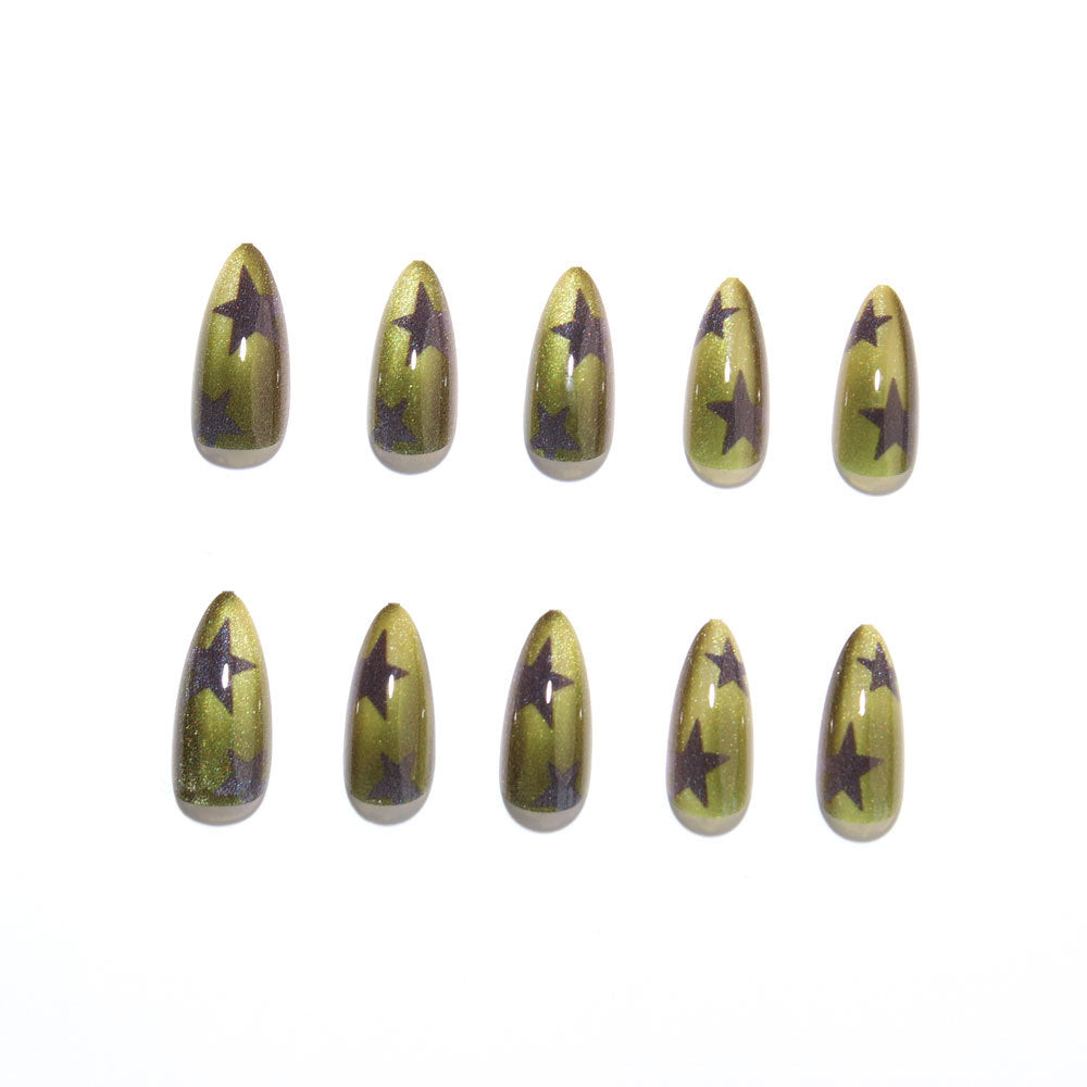 Olive green nails
