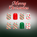 Christmas Set(4 pack) red and green striped white snowflake wearing armor set of 96 pieces