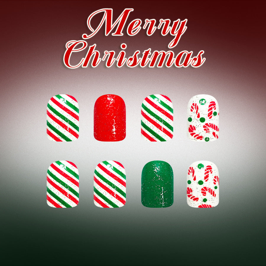 Christmas Set(4 pack) red and green striped white snowflake wearing armor set of 96 pieces