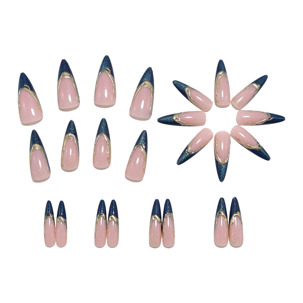 Three-dimensional gold-plated nails